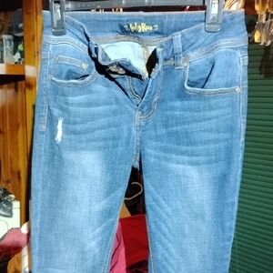 Indigo Rein Women's Skinny Jeans in Classic Blue